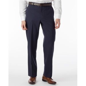Ballin Men’s Super 120s Wool Travel Twill Comfort-EZE Trouser in Navy size 36